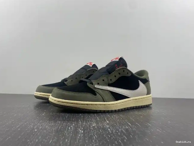 One Kick SCOTT OLIVE' TRAVIS JORDAN AIR LOW DM7866-002 OG SP 1 X 'BLACK 0615